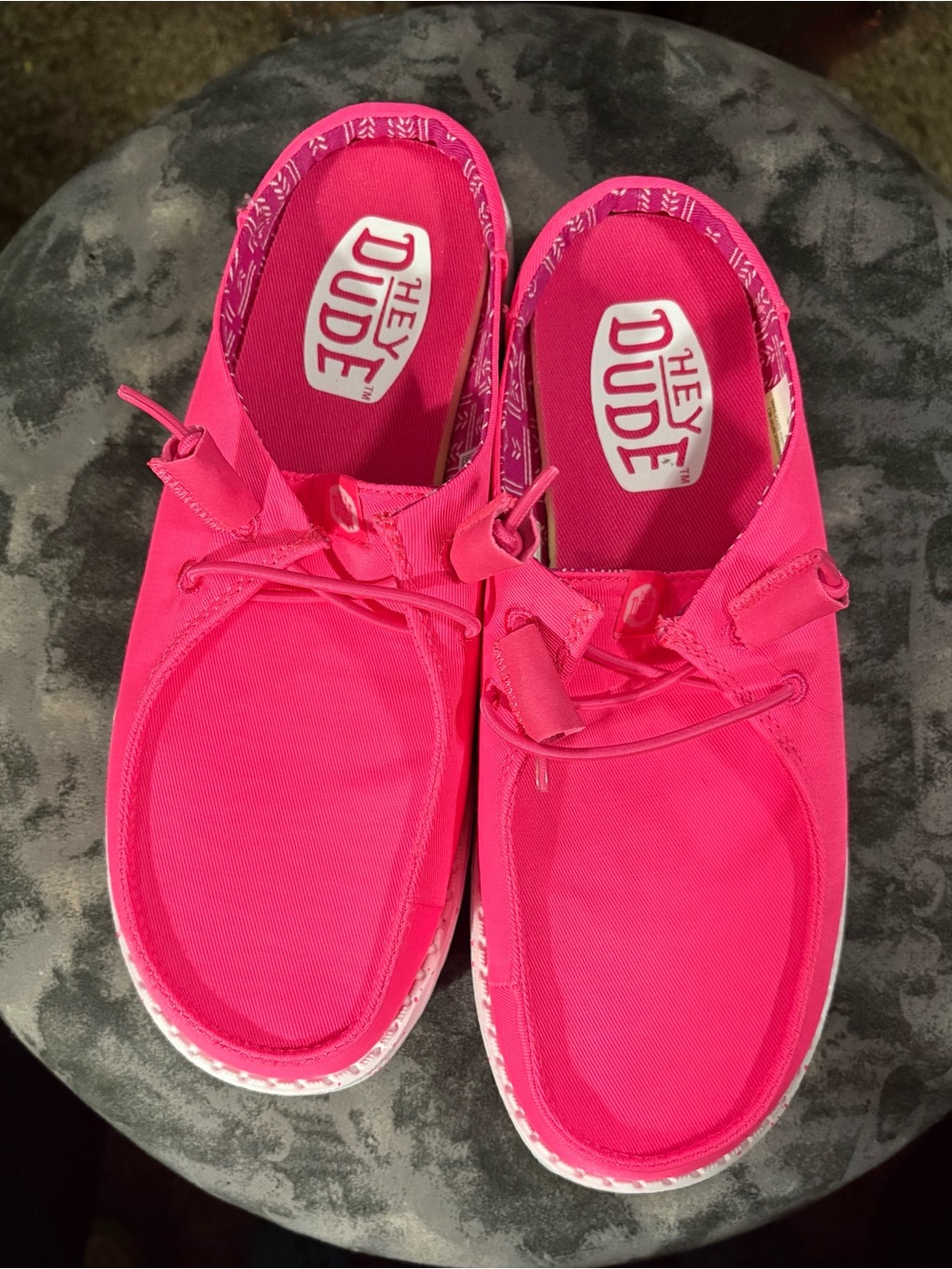 Hey Dude Women's Neon Pink Slip-On Casual Shoes